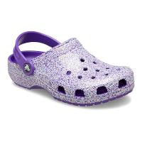 Sandália crocs classic clog glitter infantil neon purple/multi - 2