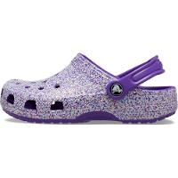 Sandália crocs classic clog glitter infantil neon purple/multi - 3