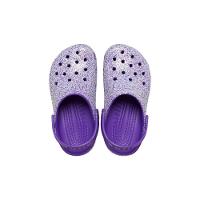 Sandália crocs classic clog glitter infantil neon purple/multi - 5