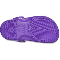 Sandália crocs classic clog glitter infantil neon purple/multi - 6