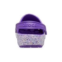 Sandália crocs classic clog glitter infantil neon purple/multi - 7