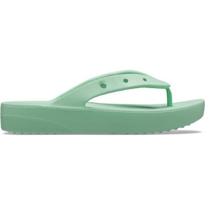 Chinelo crocs classic plataform flip jade stone