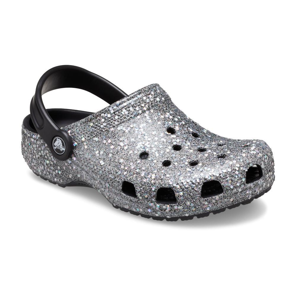 Sandália crocs classic clog glitter infantil multi/black - 2
