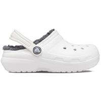 Sandália crocs classic lined clog infantil white/grey - 2