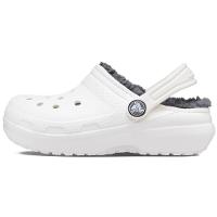 Sandália crocs classic lined clog infantil white/grey