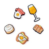 Jibbitz™ vamos para o café da manhã pack com 5 peças unico - 1