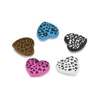 Jibbitz™ coração animal print leopardo pack com 5 peças unico - 2