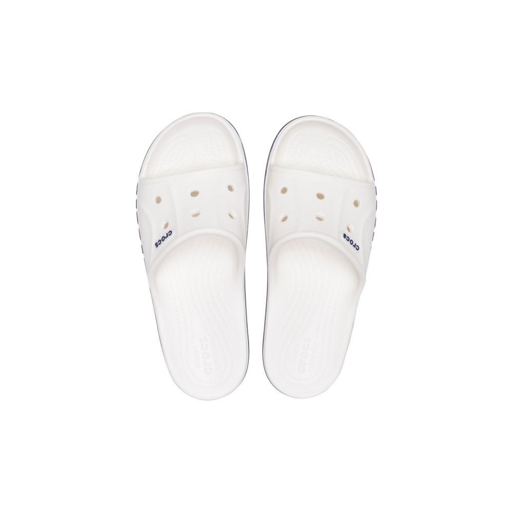 Chinelo crocs bayaband slide white/navy - 5