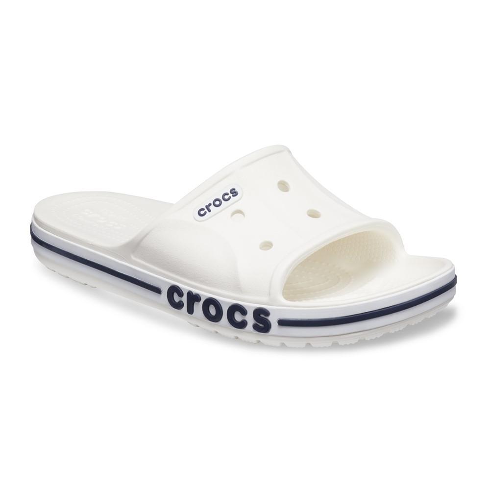 Chinelo crocs bayaband slide white/navy - 7