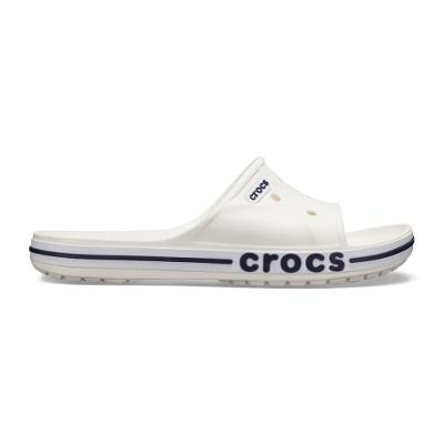 Chinelo crocs bayaband slide white/navy