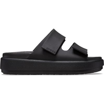 Sandália Crocs Brooklyn Luxe Sandal BLACK/BLACK