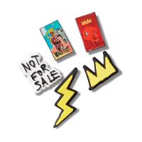 Jibbitz™ basquiat com 5 peças unico - 1