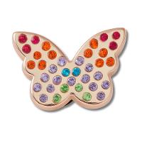 Jibbitz™ borboleta dourada incrustada arco-íris unico - 1