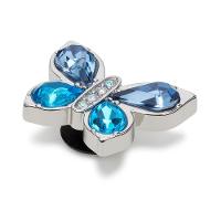 Jibbitz™ borboleta com pedra azul unico - 2