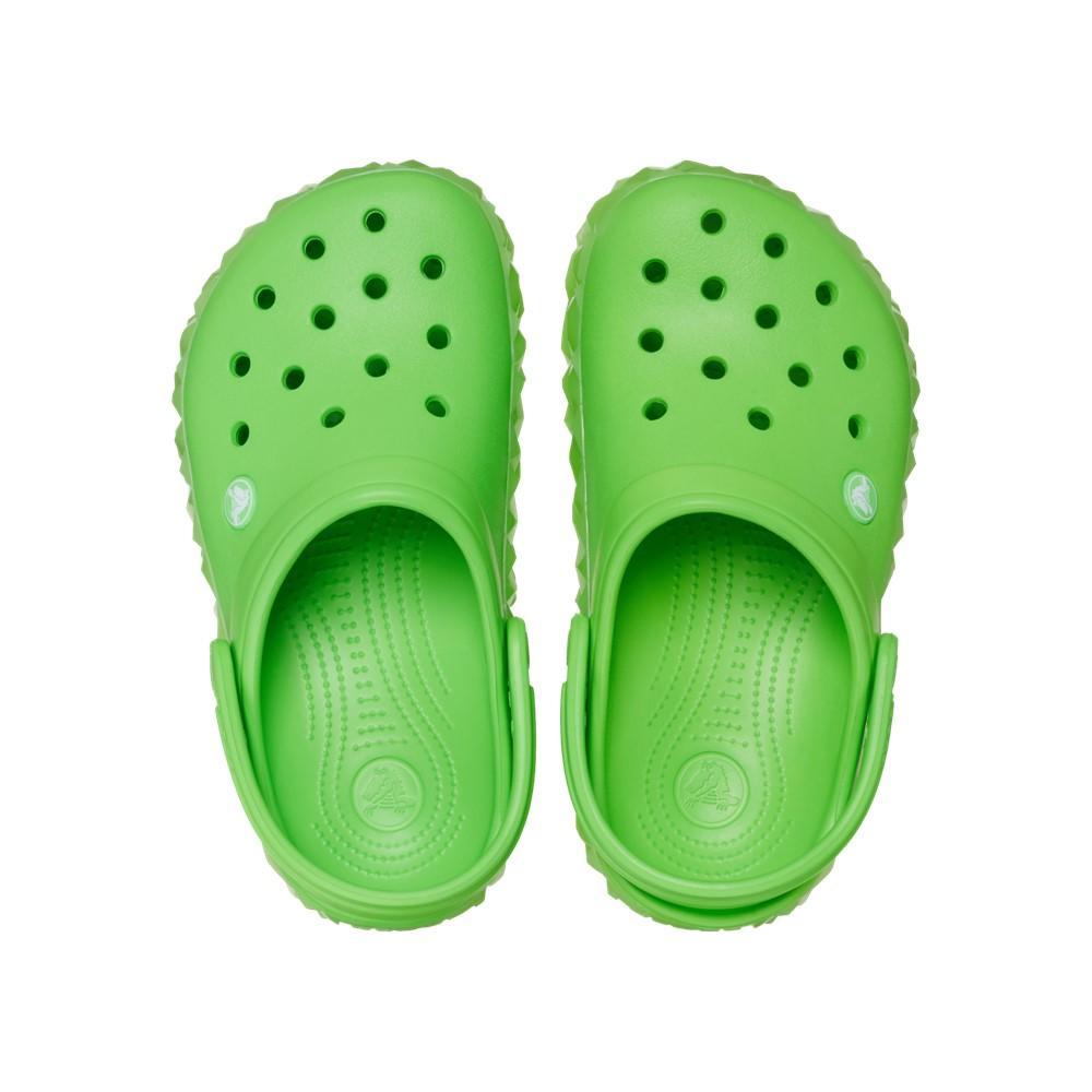 Sandália crocs crocband geometric glow band clog t green slime - 2