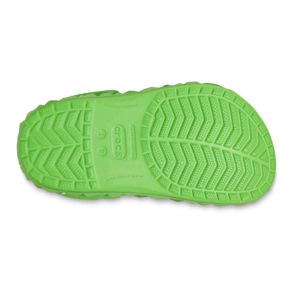 Sandália crocs crocband geometric glow band clog t green slime - 3