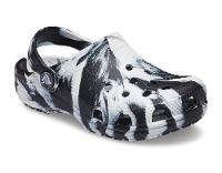 Crocs classic marbled clog k white/black - 7