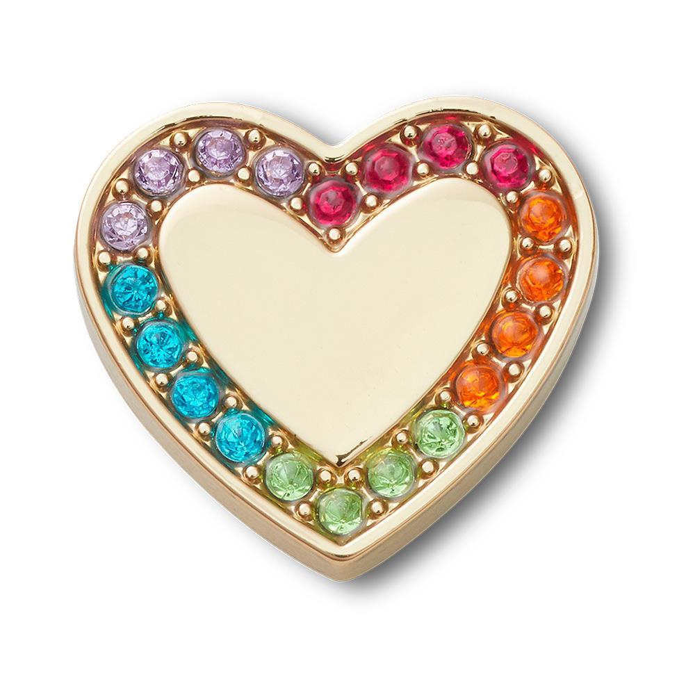 Jibbitz™ coração dourado festival incrustrado unico - 1