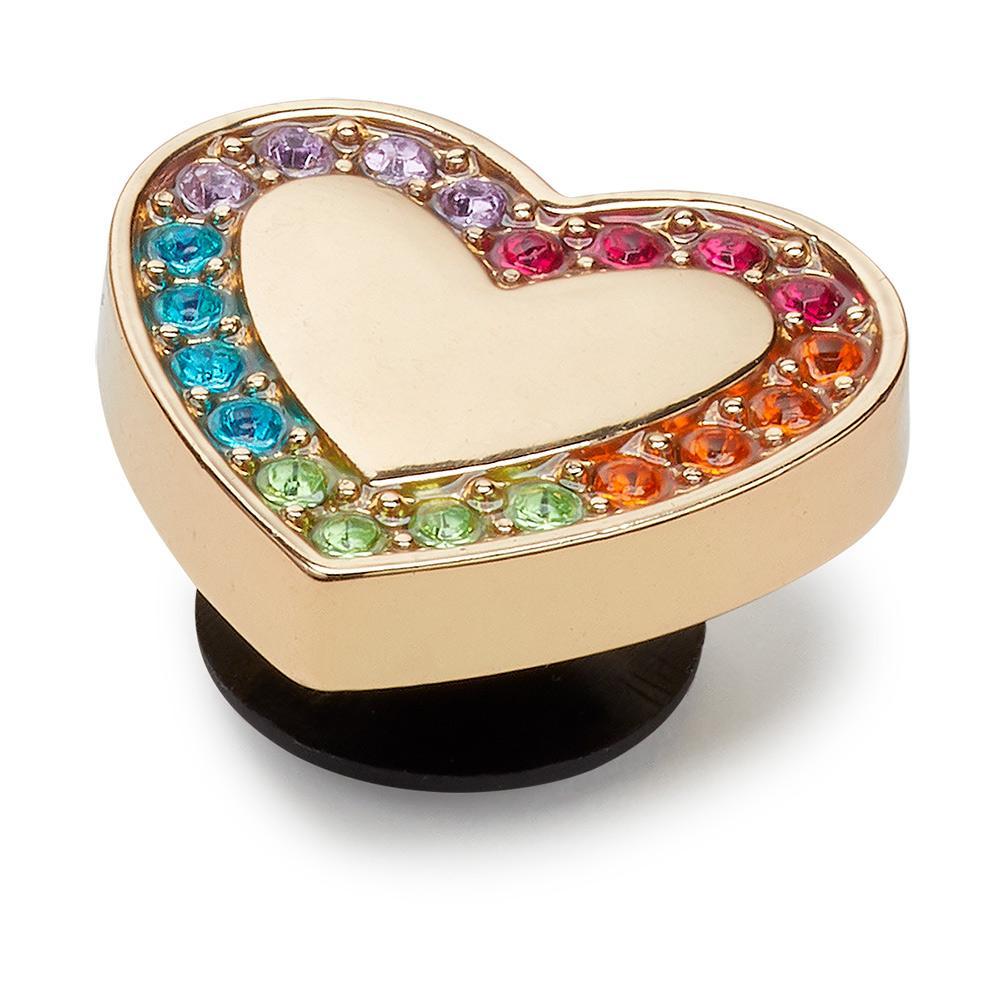 Jibbitz™ coração dourado festival incrustrado unico - 2