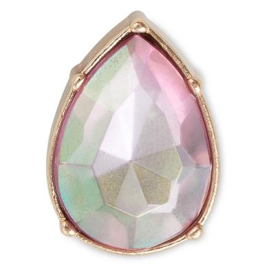 Jibbitz™ pedra rosa em forma de lágrima unico