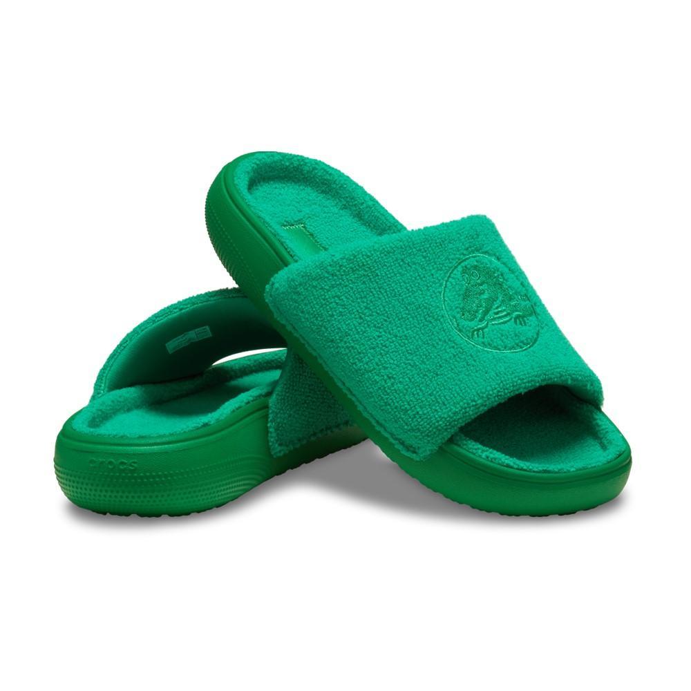 Chinelo crocs classic towel slide green ivy - 4