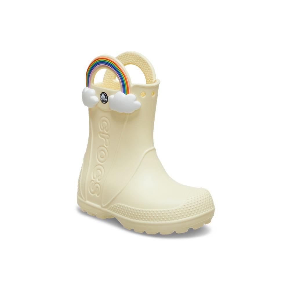 Bota crocs handle it rain boot k buttercream - 2