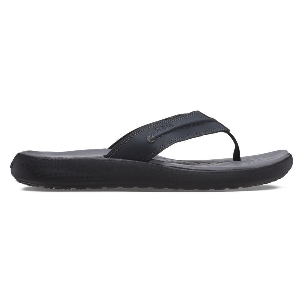 Chinelo crocs yukon vista ii lr flip black - 1