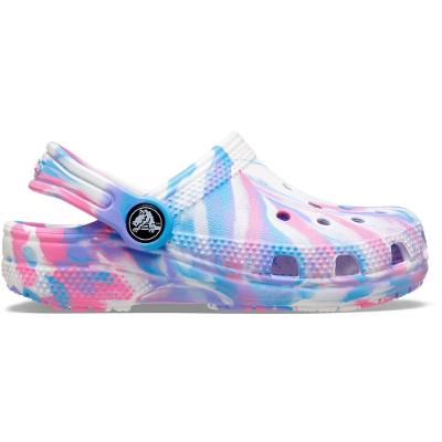 Classic marbled clog t white/pink