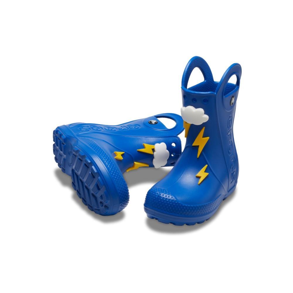 Bota crocs handle it rain boot k blue bolt - 4