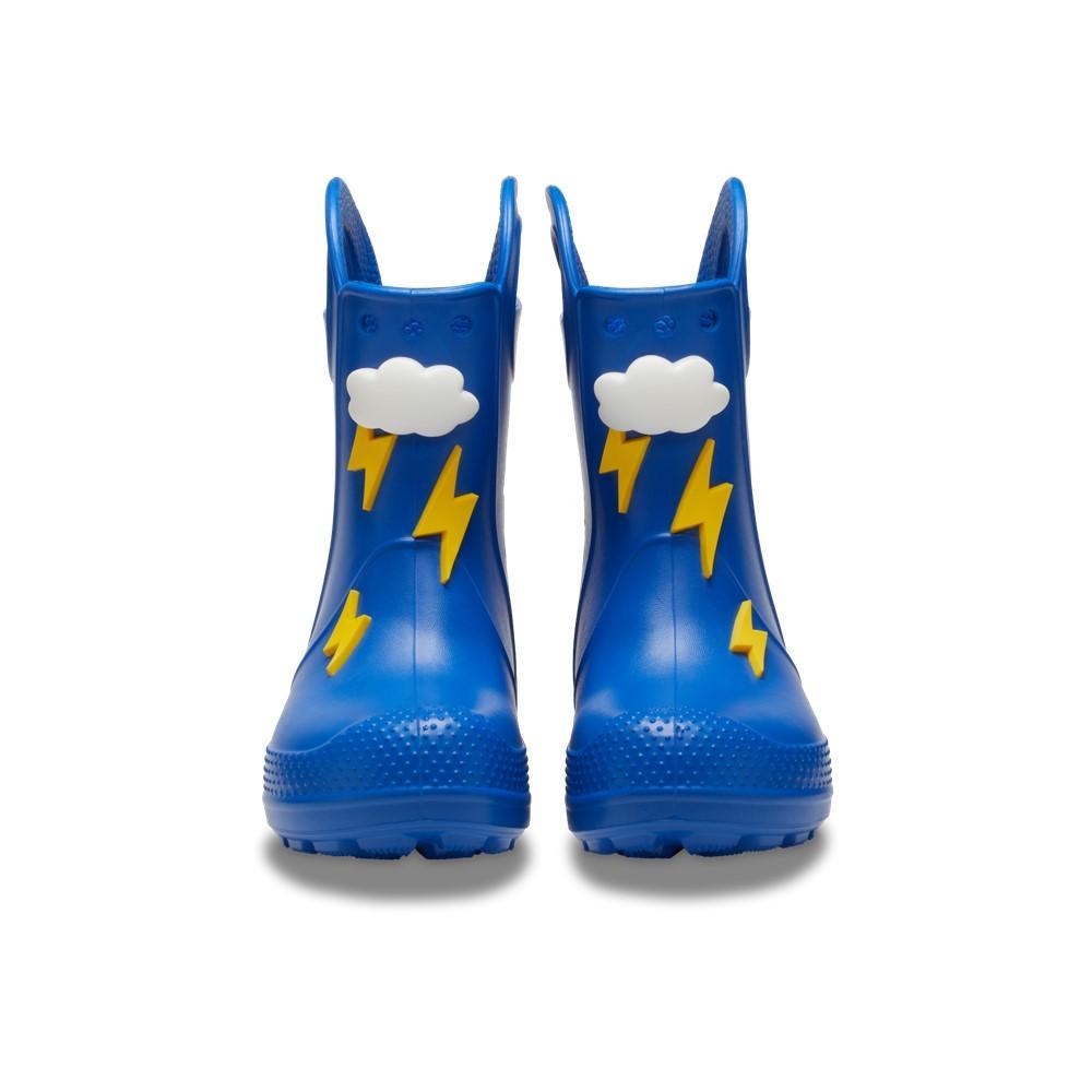 Bota crocs handle it rain boot k blue bolt - 6