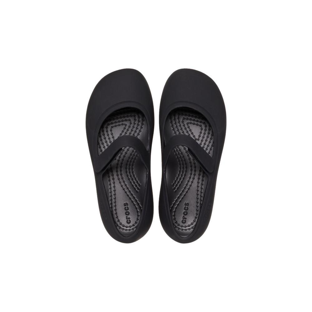 Sapatilha crocs brooklyn mary jane flat t black - 5