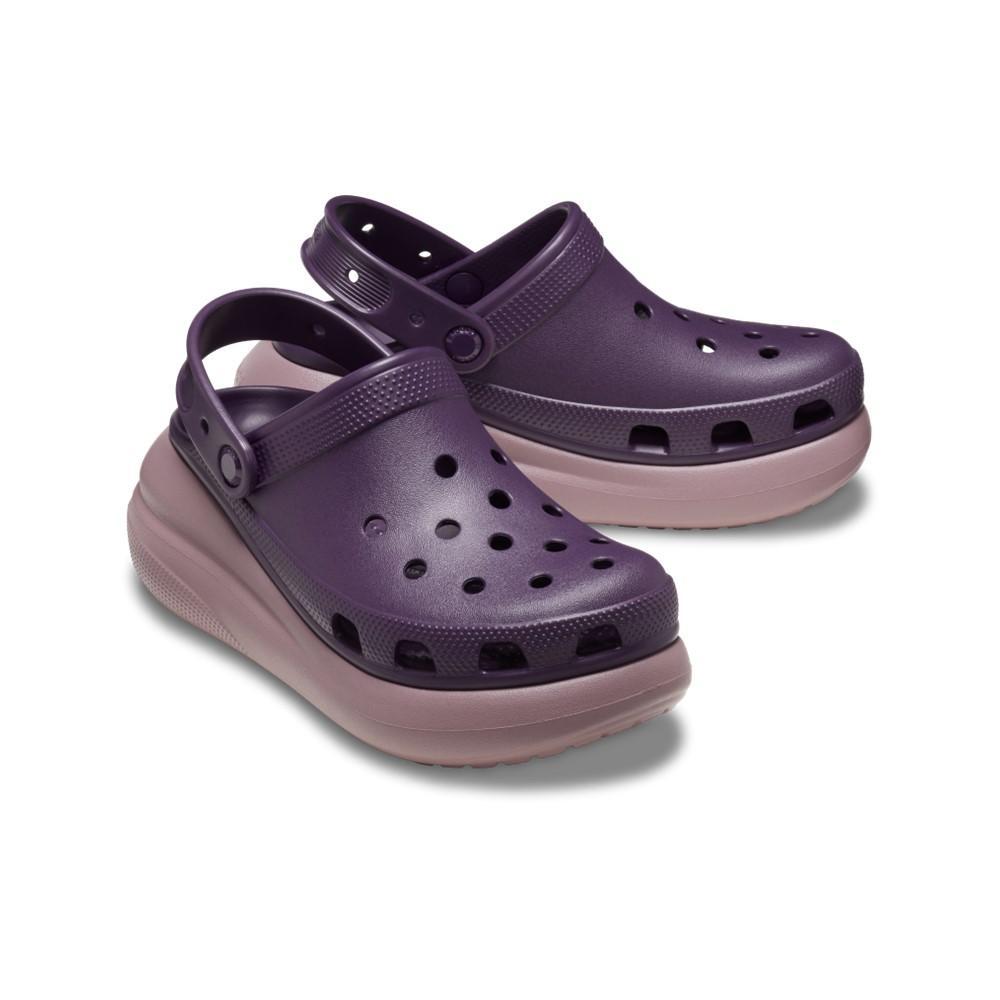 Sandália crocs classic crush platform clog dark iris/multi - 4