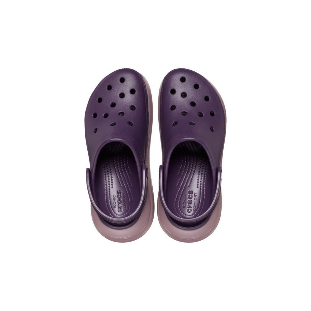 Sandália crocs classic crush platform clog dark iris/multi - 5