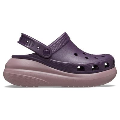 Sandália crocs classic crush platform clog dark iris/multi