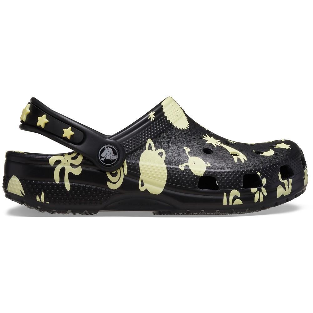Sandália crocs classic glow space clog t black - 1