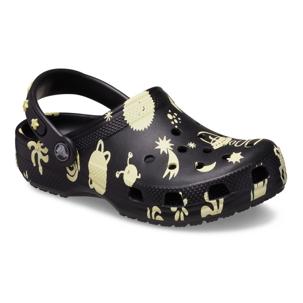 Sandália crocs classic glow space clog t black - 2