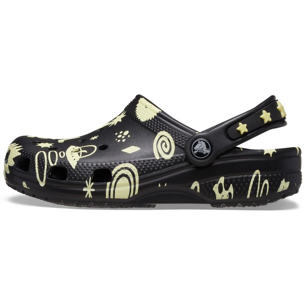 Sandália crocs classic glow space clog t black - 3