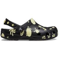 Sandália crocs classic glow space clog t black - 1