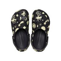 Sandália crocs classic glow space clog t black - 5