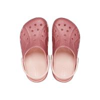 Sandália crocs baya glitter clog t pink rose - 5