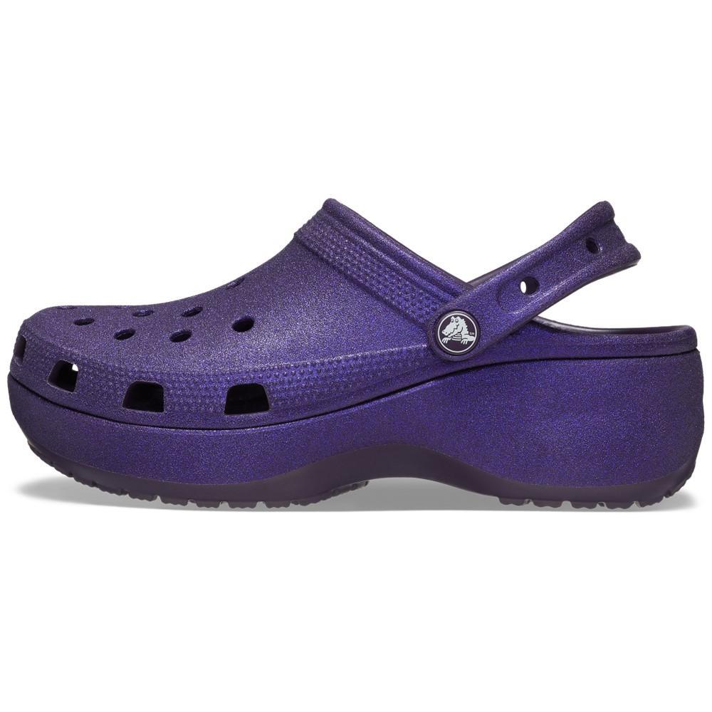 Sandália crocs plataform glitter clog  dark iris - 3