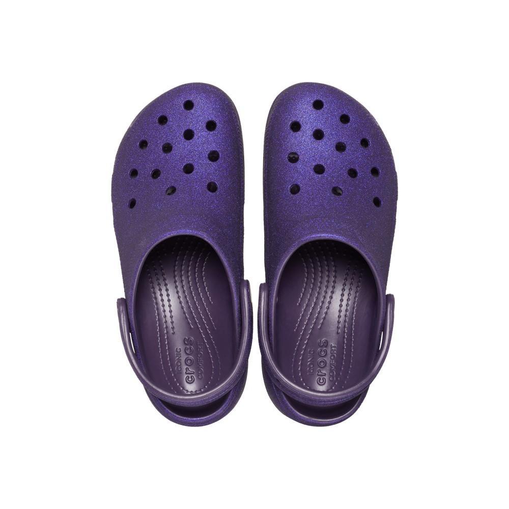 Sandália crocs plataform glitter clog  dark iris - 5