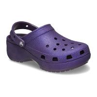 Sandália crocs plataform glitter clog  dark iris - 2