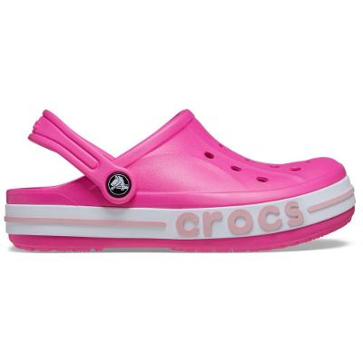 Sandália crocs bayaband clog k electric pink/petal pink