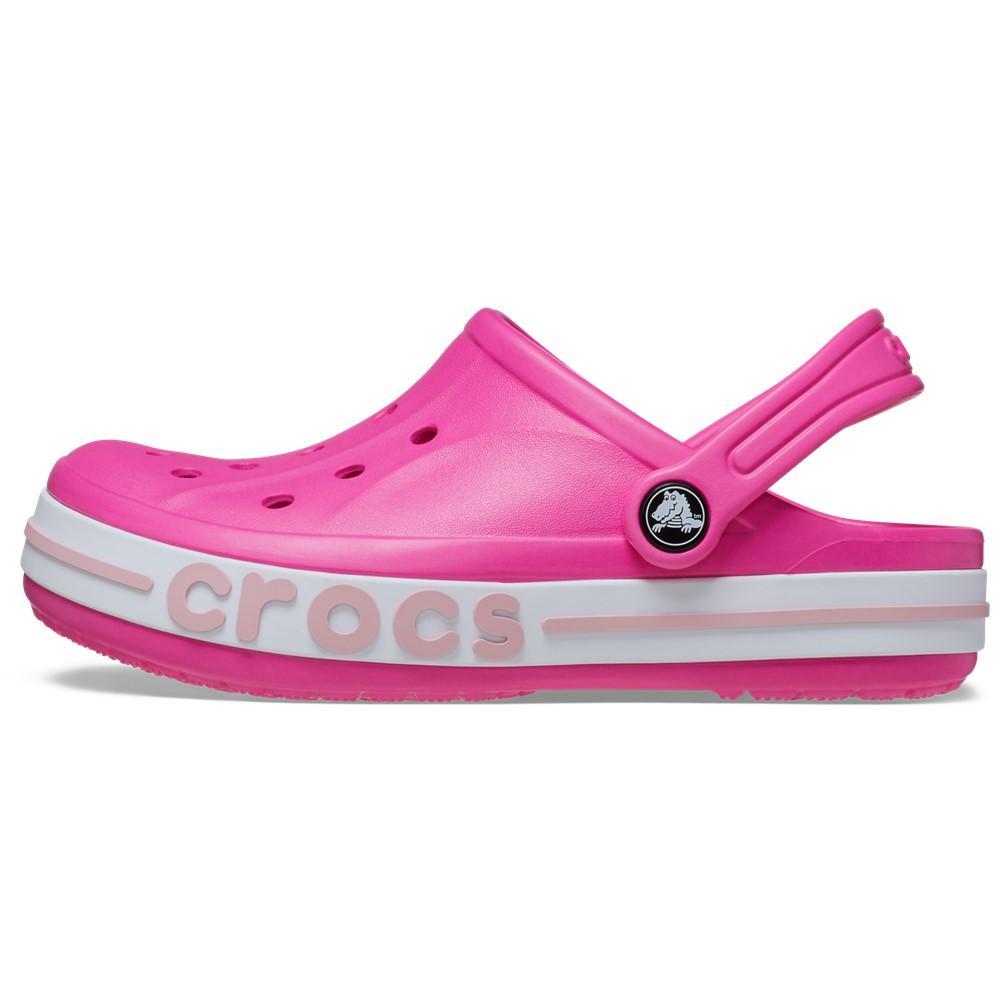 Sandália crocs bayaband clog k electric pink/petal pink - 3