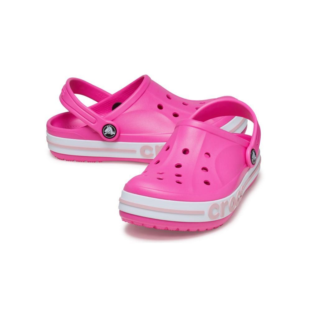 Sandália crocs bayaband clog k electric pink/petal pink - 4