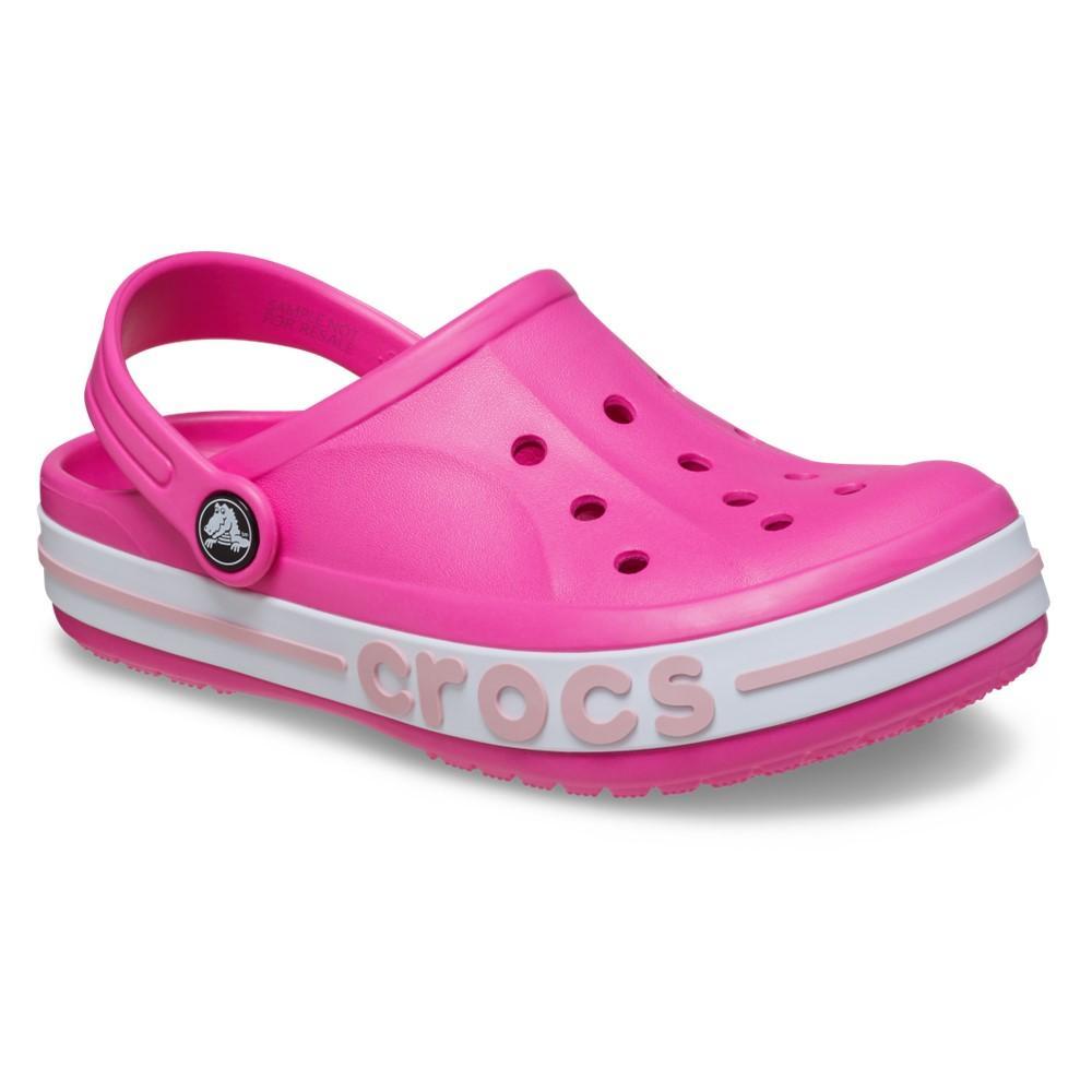 Sandália crocs bayaband clog t electric pink/petal pink - 2