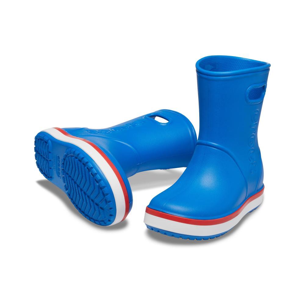 Bota crocs crocband rain kids  bright cobalt/flame - 3