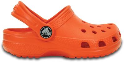 Sandália crocs classic clog infantil tangerine