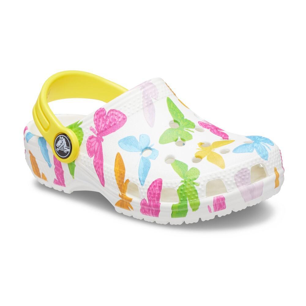 Sandália crocs classic vacay vibes k butterfly/white - 2